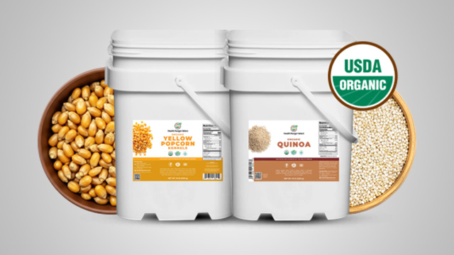 Health Ranger Select Organic Yellow Popcorn Kernels and Organic Quinoa