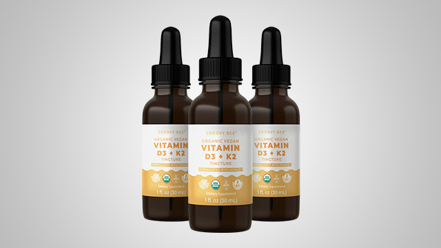 Organic Vegan Vitamin D3 + K2 Tincture