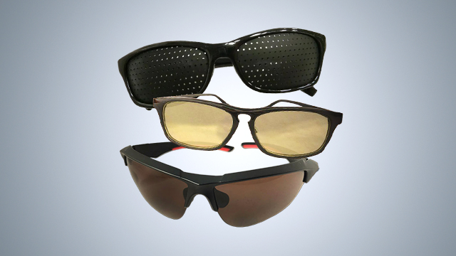 Pinhole and Blue Light Blocking Glasses